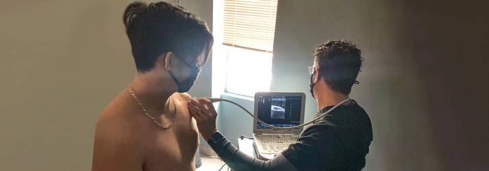 Chiropractic Greenbelt MD Patient Receiving Muscuoloskeletal Ultrasound